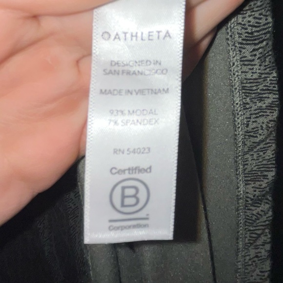 Athleta size Medium green and black stretchy sleeveless dress - Picture 4 of 9